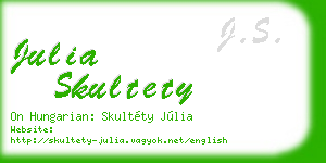 julia skultety business card